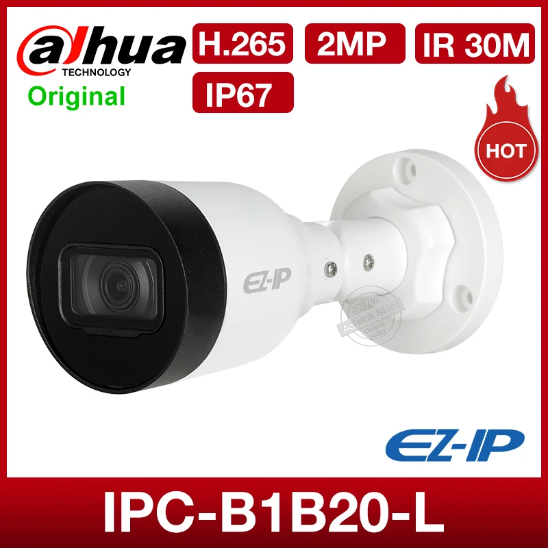 Dahua EZ IP камера IPC B1B20 L 2MP Смарт ИК Мини пуля сетевая IP67 Водонепроницаемый POE H.265 + 16x