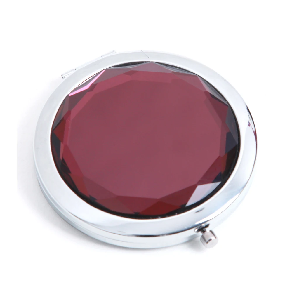 Персонализированное круглое хромированное компактное зеркало из нержавеющей