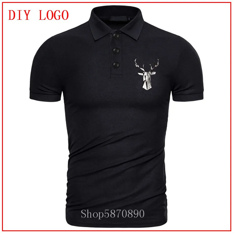 Новинка 2020 забавная футболка поло с принтом Hello Deer креативный дизайн рубашка