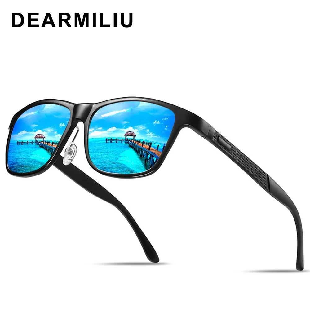 Мужские прямоугольные солнцезащитные очки DEARMILIU из алюминиево-магниевого сплава