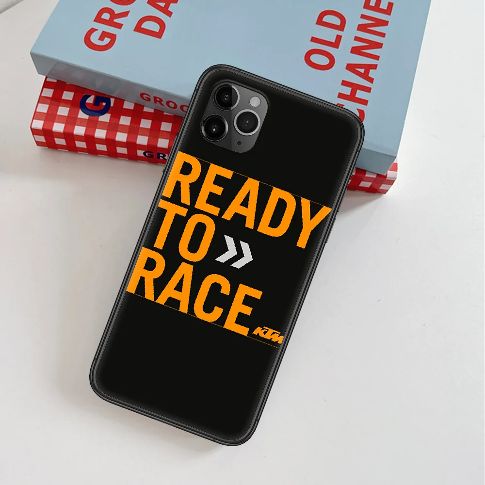 

KTN Motorcycle Cool Fashion Brand Phone Case For IPhone 4 4s 5 5S SE 5C 6 6S 7 8 Plus X XS XR 11 12 Mini Pro Max 2020 black
