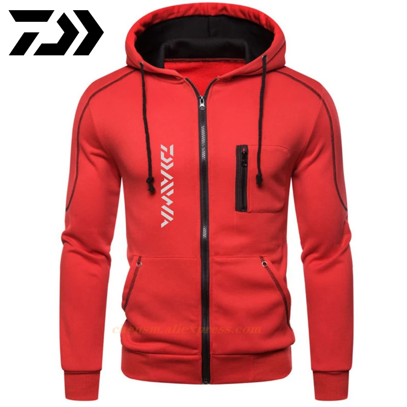 

Daiwa 2021 New Fishing Jacket Men Hoodie Sweatshirt Men Fishing Clothes Zipper Multi-pocket Fishing Shirt Fishing Clothing