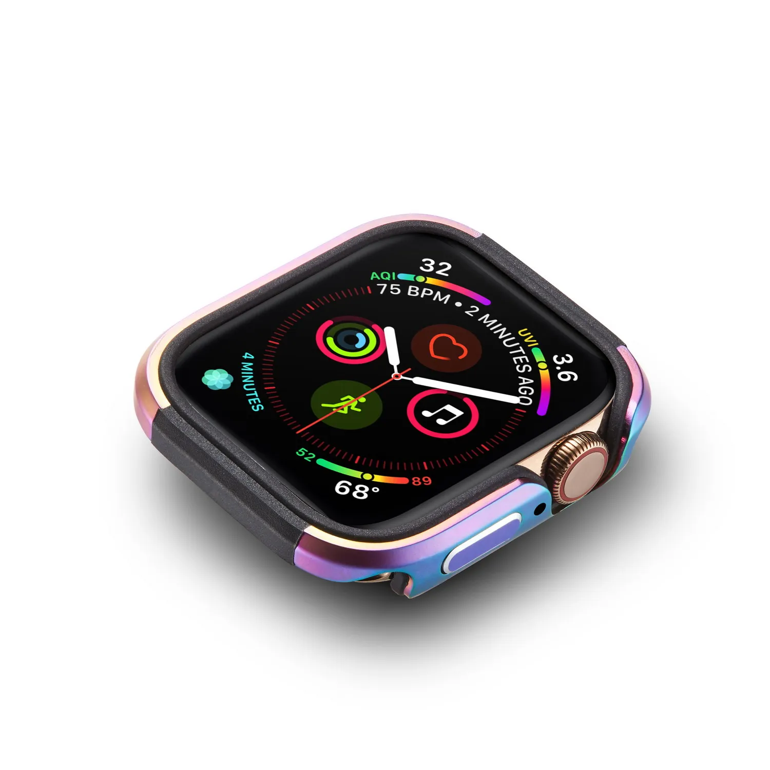 Бампер часы Чехол Крышка для Apple Watch чехол 5 4 3 2 44 мм, 42 мм, 38 мм, версия из мягкого ТПУ+ сплав решетка радиатора протектор для наручных часов iWatch, 5, 4, 3, длина-44 мм, 40 мм