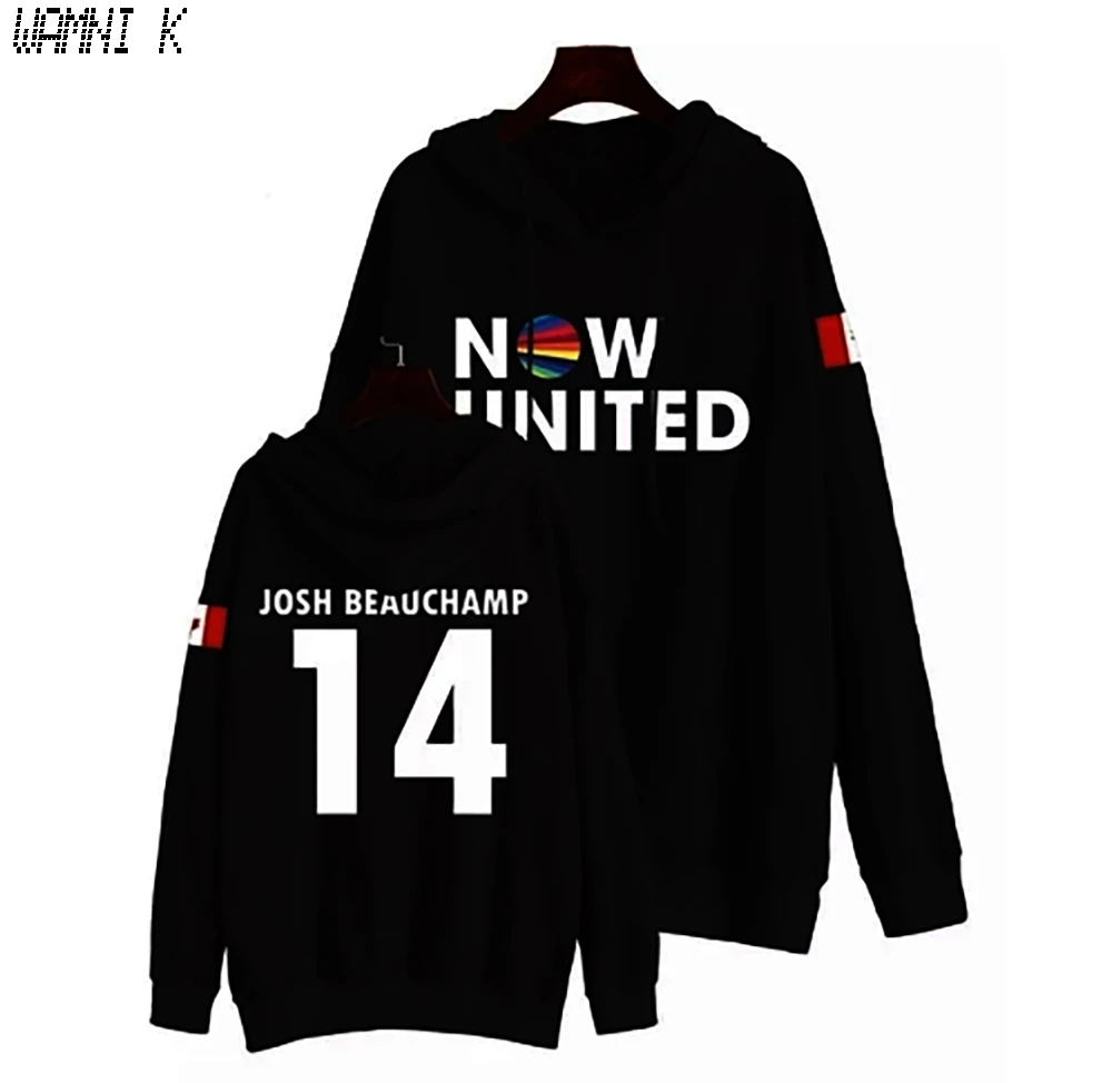 Новая модная толстовка с капюшоном в стиле хип-хоп надписью Now United свитшоты для