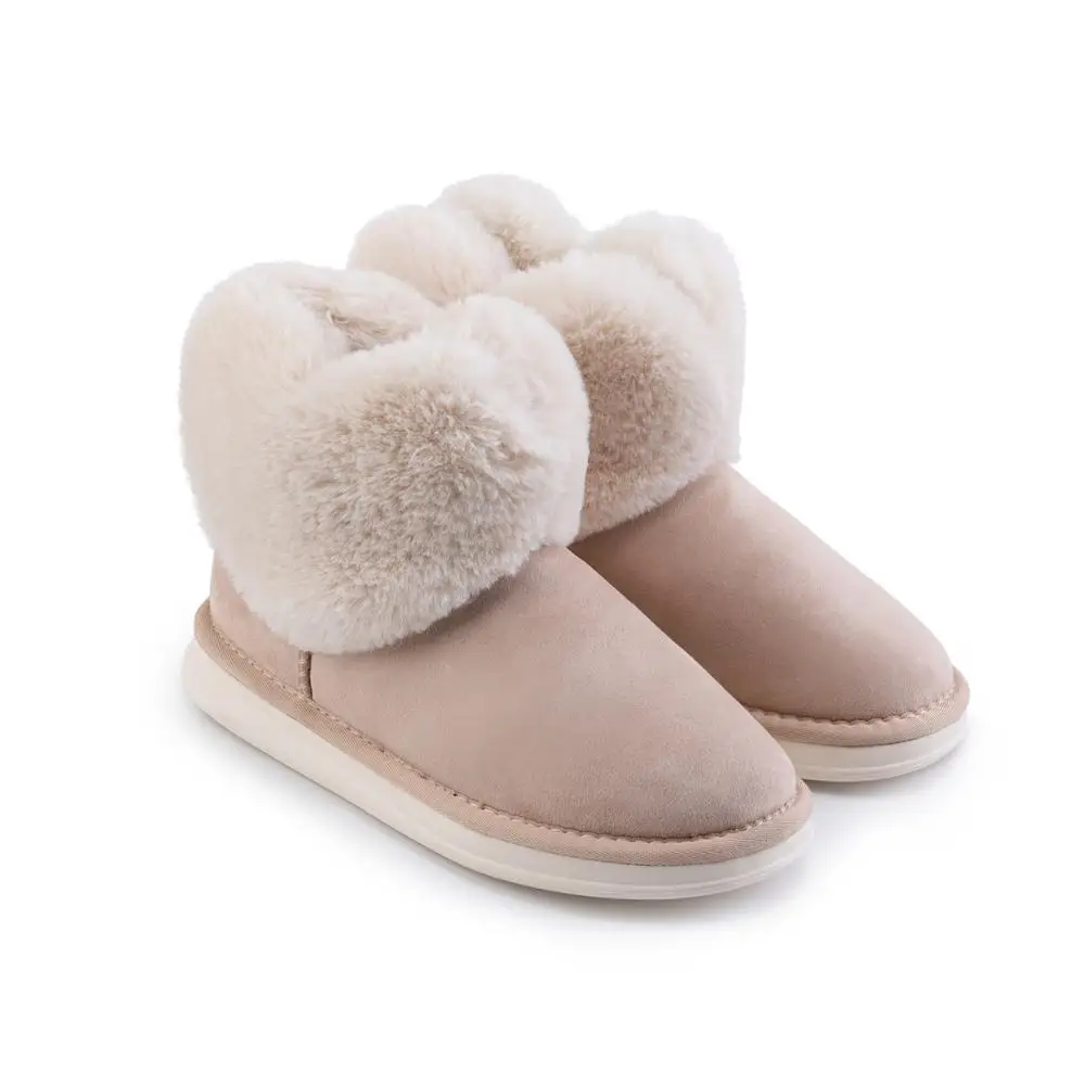 Khaki POSEE/женские зимние ботинки; зимние меховые ботильоны; женские теплые плюшевые замшевые ботинки EVA на плоской подошве без застежки; модная женская обувь на платформе; 5201 - Цвет: Khaki