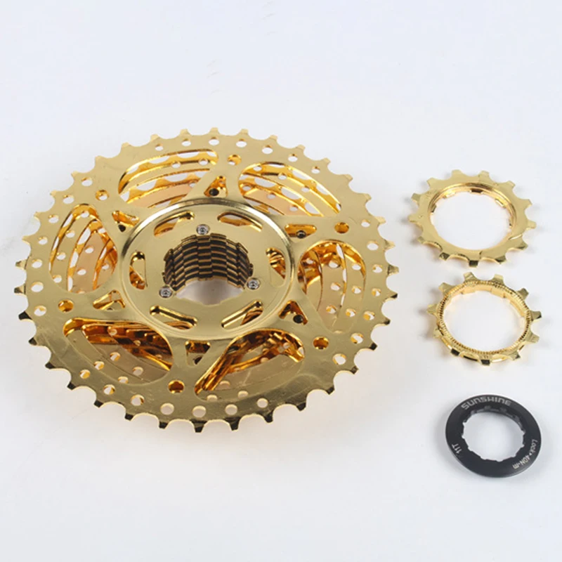 

10 speed mountain bike card flywheel 11-36T gold compatible with Simano coupler