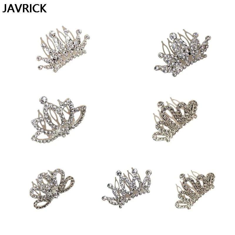Дети Девушки Блеск Стразы корона заколка принцесса лук Маленькая Шпилька мини