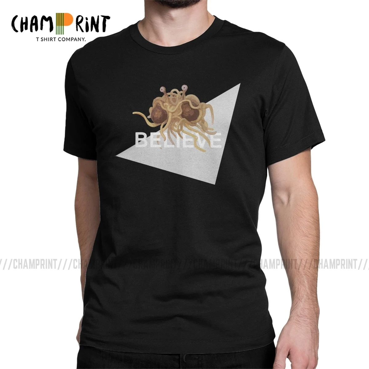 Мужская футболка с надписью Believe Tees Flying спагетти Monsterism Pastafarianism FSM одежда Religion