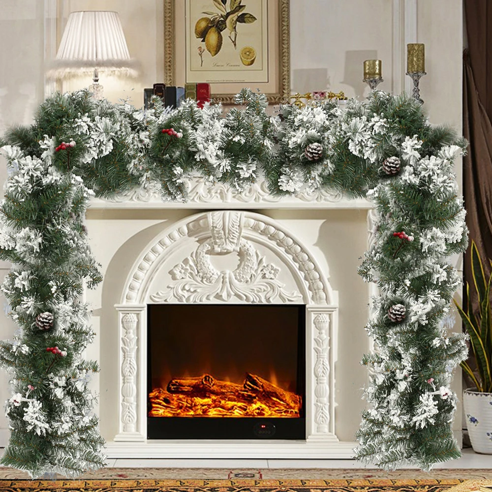 2 7 м Рождественское украшение лента гирлянда Рождественская елка украшения