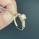 Распродажа 2021 кольца для женщин цвета розового золота Новая мода Кристалл Цирконий квадратные мужские свадебные ювелирные изделия подарок для женщин