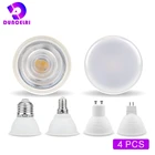 4 шт.лот Светодиодная лампа E27 E14 MR16 GU10 GU5.3 Lampada LED 6 Вт 220 В 24120 градусов Bombillas Светодиодный прожектор Lampara светодиодный прожектор