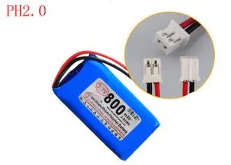 PH2.0 reverse 1шт 602030-2P 122030 800mAh 3,7 V полимерная литиевая батарея li-po аккумуляторная батарея - Цвет: PH2.0 reverse