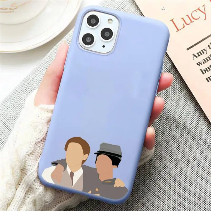 

The Vampire Diaries Stefan Damon Salvatore Phone Case Candy Color for iPhone 6 7 8 11 12 s mini pro X XS XR MAX Plus
