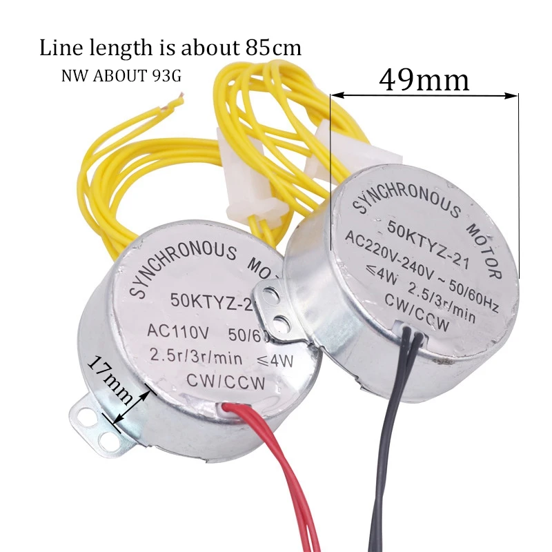 Топ-1 шт. инкубатор автоматический двигатель поворота яйца синхронный 2 5/3R/мин Cw/Ccw