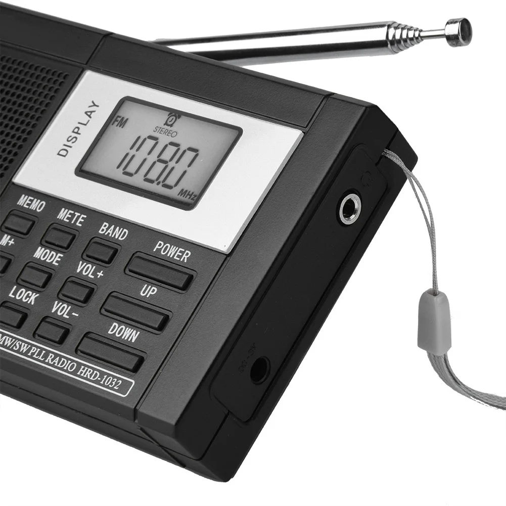 

Portable Mini FM Radio DC 5V ABS High Sensitivity Portable Mini FM Radio With LED Display Black