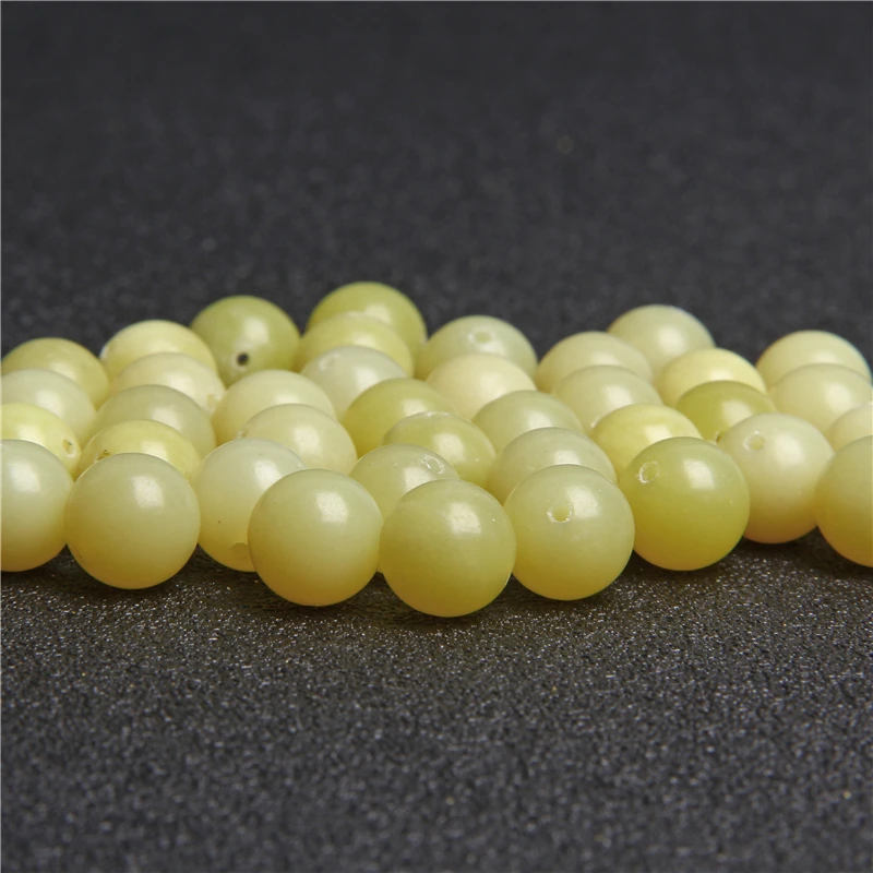 Желтый лимон нефрит натуральный камень Бусины круглые полированные бусины для