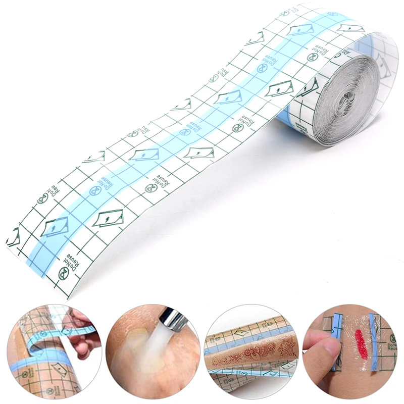 

Прозрачная желтая эластичная клейкая повязка, прозрачные клейкие повязки, повязка для татуировок (5 см * 10 м)