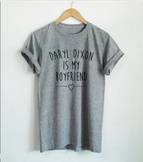 

Daryl Dixon Is My Boyfriend Shirt Norman Reedus T Shirt Fans Women Casual Cotton Funny Shirt for Lady Top Tee Hipster Unisex