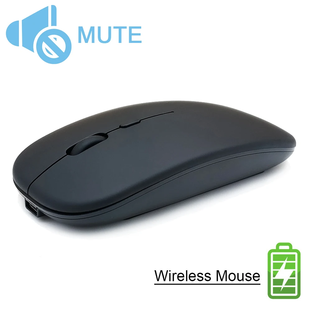 

Wireless Computer Mouse Silent PC Mause Rechargeable Ergonomic Mouse 2.4Ghz USB Optical Mice For Laptop PC