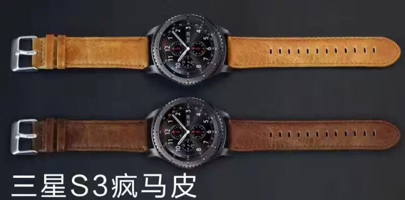 Браслет Pebble time amazfit 3 GTR2 GTS pop кожаный ремешок для Samsung Galaxy active2 42 46 мм Gear S3 Ticwatch S S2 1 E