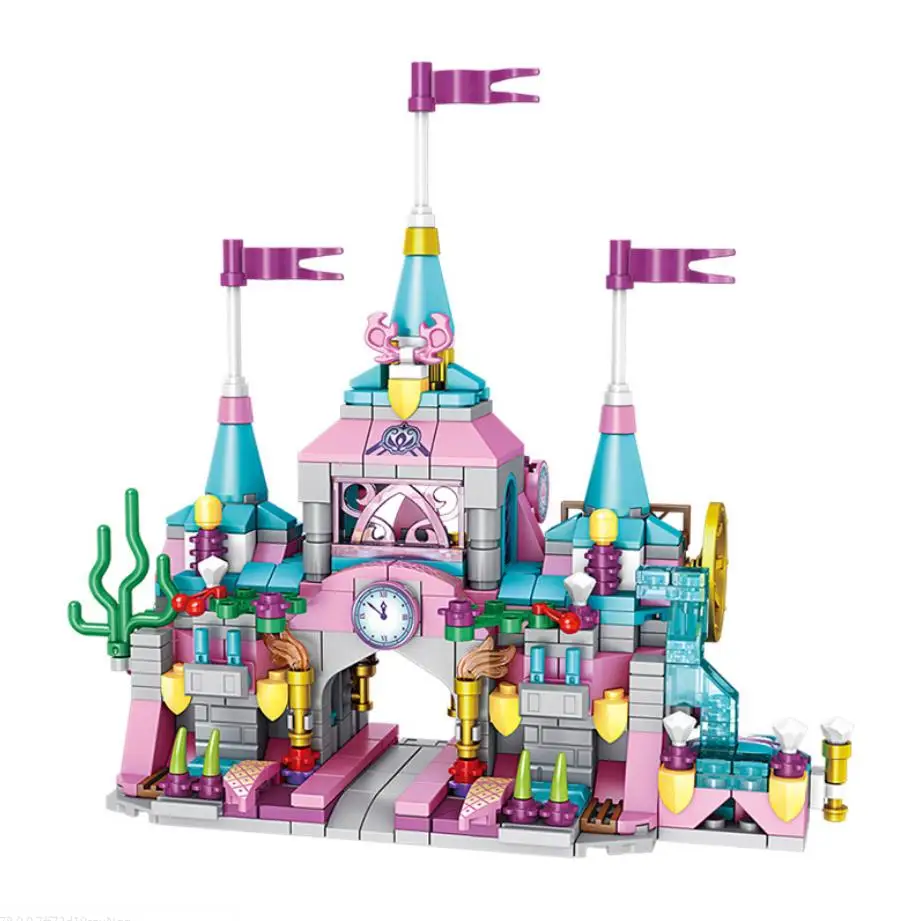 

Креативный строительный блок Disneyland мини-сцена 12 в 1 сказочная принцесса модель замка сборный кирпич обучающая игрушка подарок для девочки