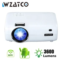 wzatco e600 smart led projector android 10 0 wifi support full hd 1080p 4k mini beamer home cinema movie video proyector