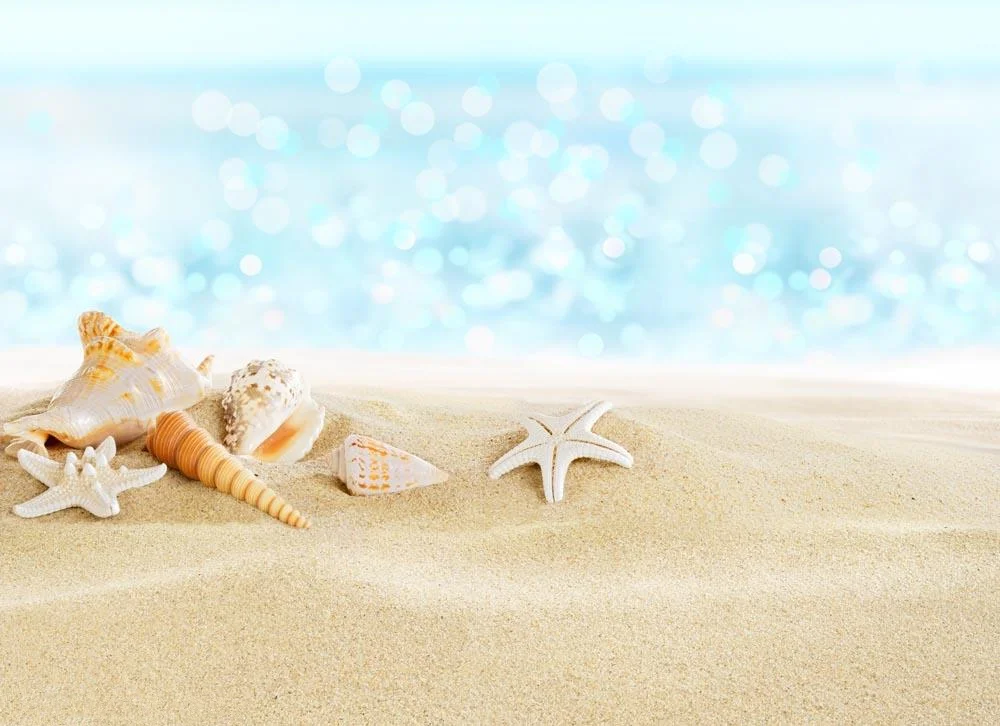 

SHENGYONGBAO Vinyl Custom Photography Prop Starfish Beach theme Photo Studio Background T19912-2105