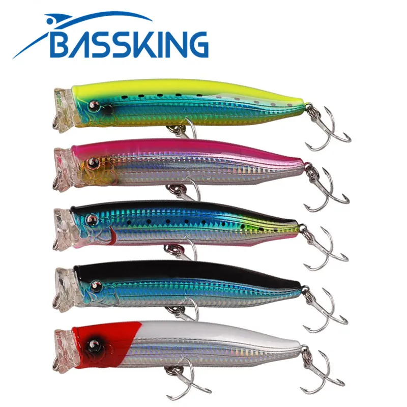 Bassking Топ воды Поппер приманки 150mm58g плавающая приманка для рыбалки рыболовные