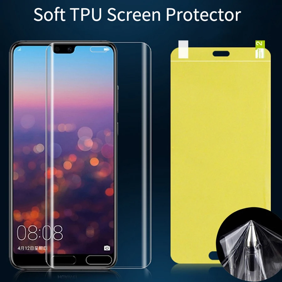 Мягкая пленка из ТПУ для huawei P20 3D изогнутая защитная на весь экран Honor Note View 10 Play 9