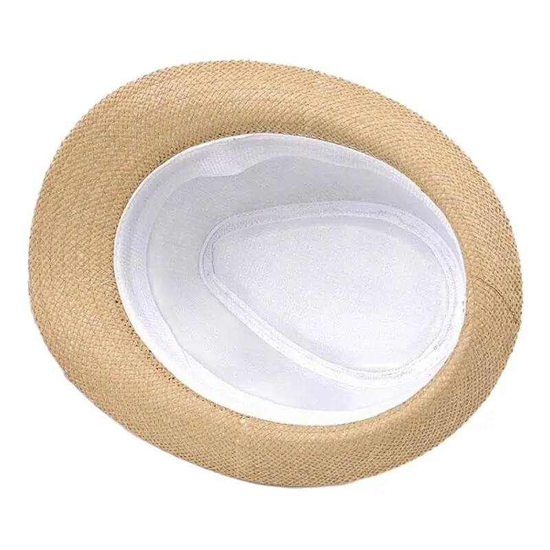 Летние шляпы с дышащей льняной соломы для мужчин и женщин мужский Простый