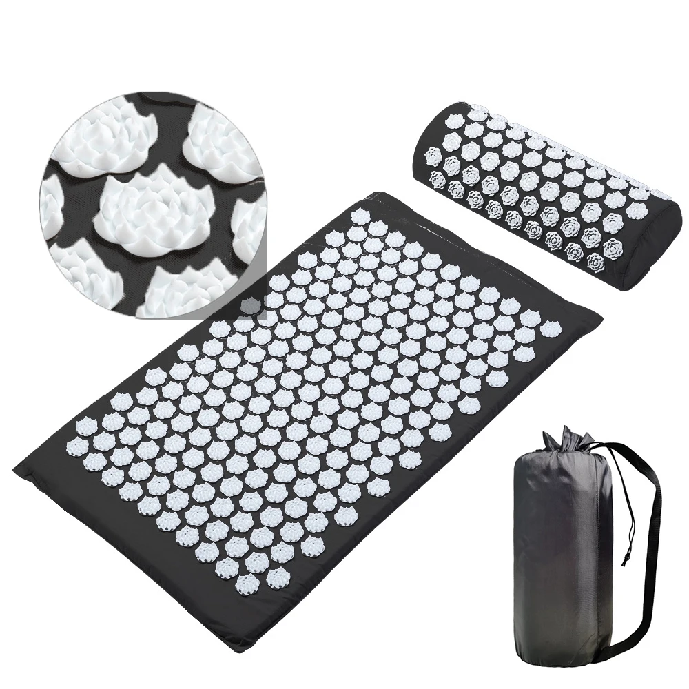 

Acupressure Mat Massage Relieve Stress Back Body Pain Spike Cushion Yoga Acupuncture Mat Massager Relaxtion Body
