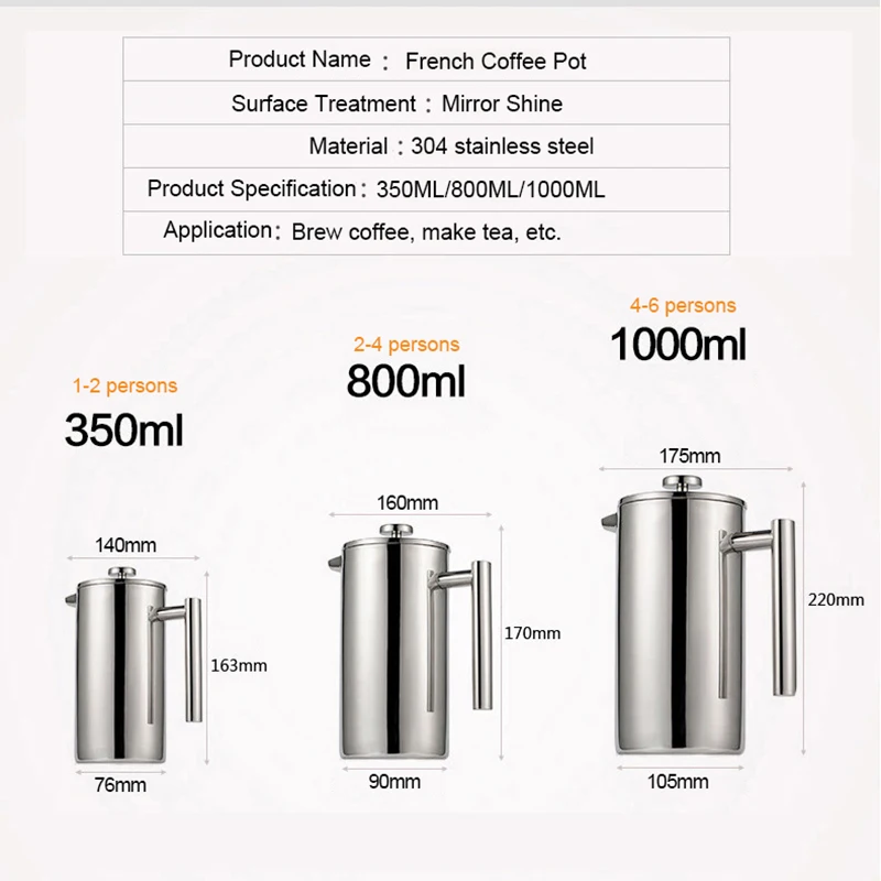 Кофемашина из нержавеющей стали с двойными стенками | Дом и сад