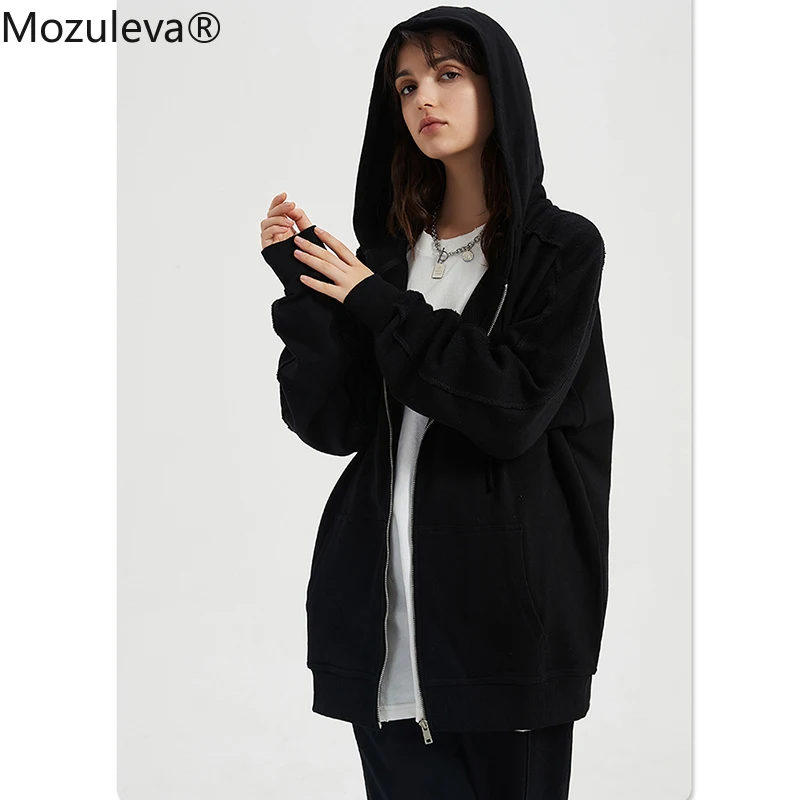Mozuleva Winter Thicken Fleece Women Couple Sweatshirt Cotton Oversized Hoodies Sweatshirts Female Warm Pullovers Jacket Quality | Женская