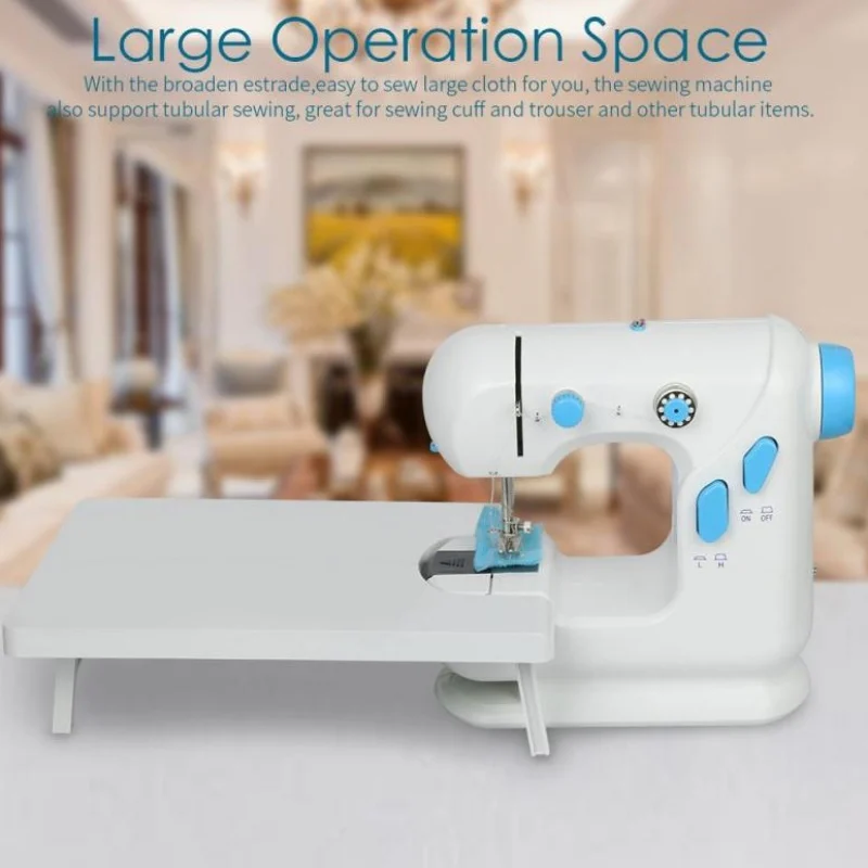 

306 Sewing Machine Sewing Machine Mini Portable Household Night Light Foot Pedal Straight Line Hand Table Two Thread Kits