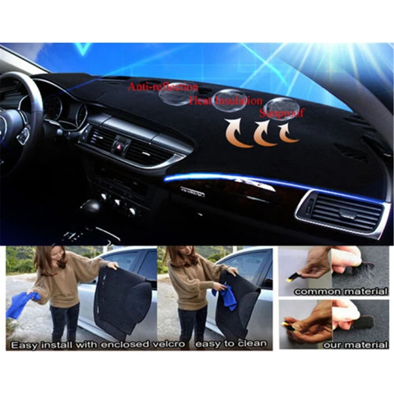 Автомобильный коврик для приборной панели Солнцезащитный нескользящий Накладка
