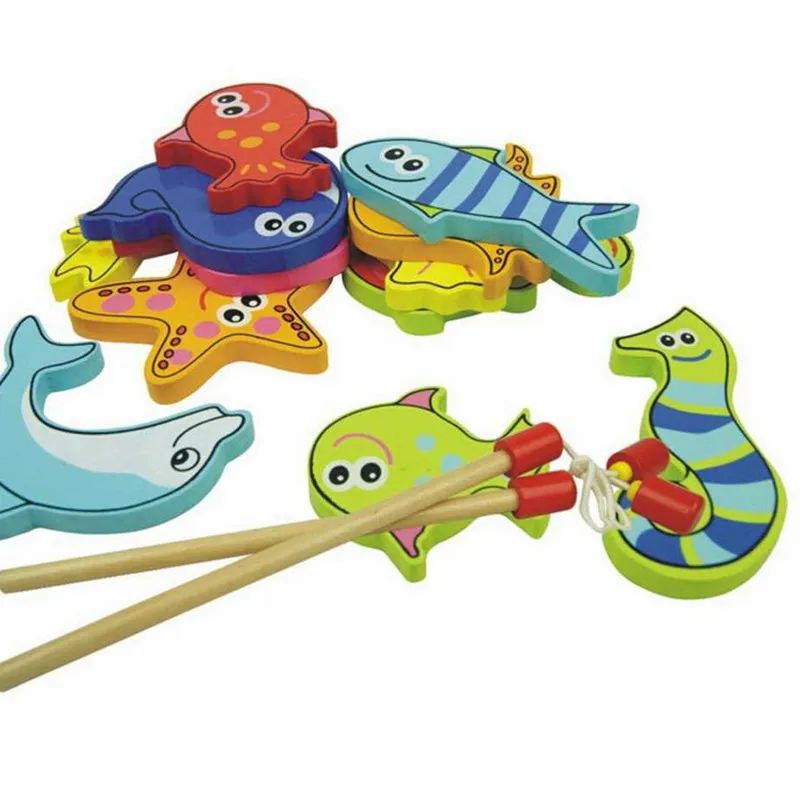 32 шт. Детские деревянные игрушки для рыбалки | Игрушки и хобби
