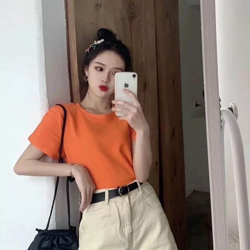 

T Shirt Women Ladies gray Top Tee Shirt Summer Clothing