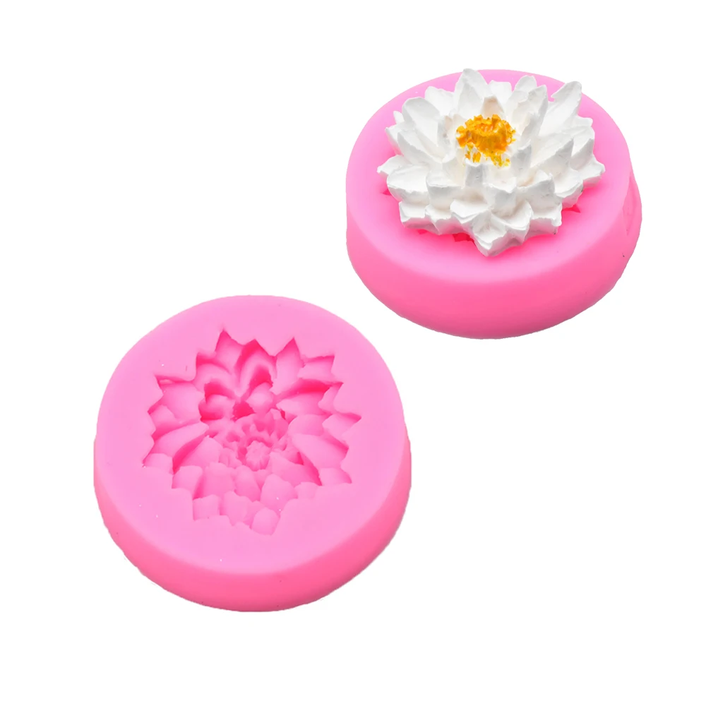3D цветок цветение розы Форма помадка силиконовая форма для торта капкейков