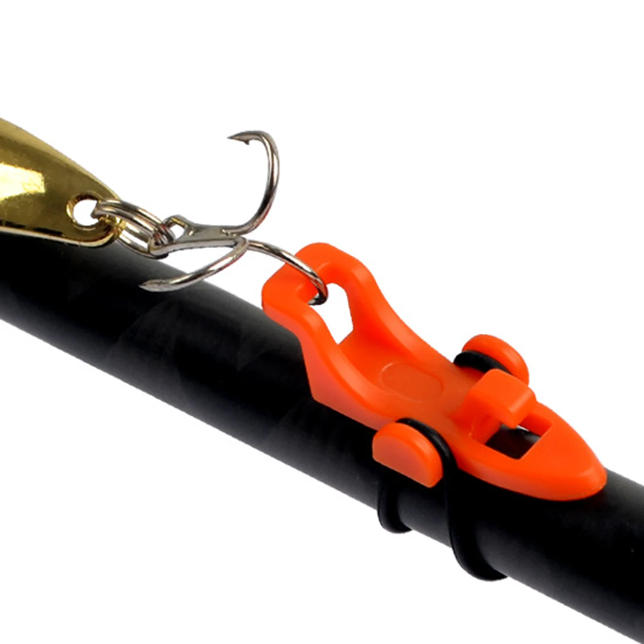 

Fishing Hook Keeper with Elastic Rubber Rings Fishing Lure Bait Holder Mini Adjustable Plastic Fish Pole Hook Keeper