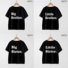 Летняя футболка для большихмладших братьевсестер, черные топы