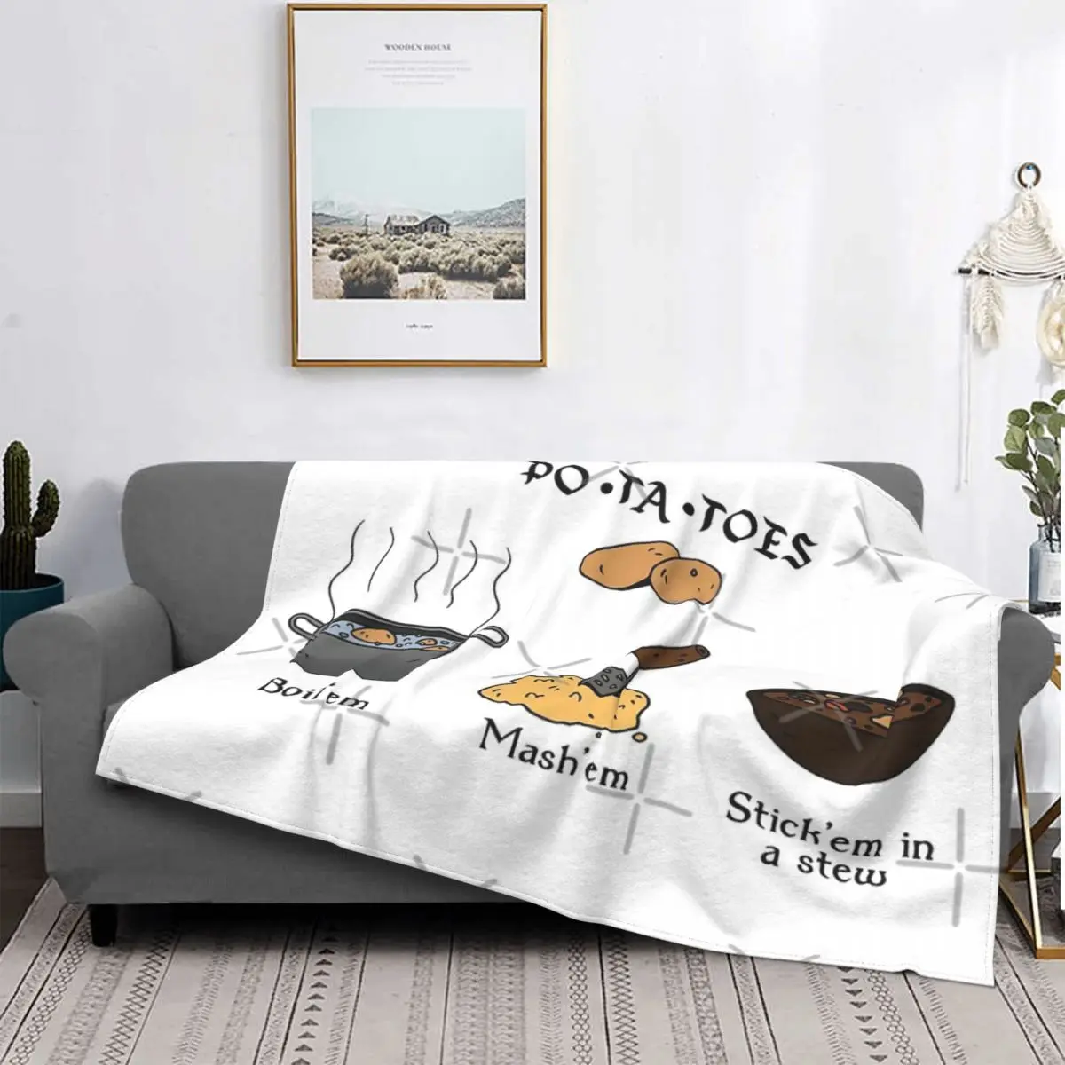 

Po-Ta-Toes Blanket Bedspread Bed Plaid Bed Plaid Beach Cover Anime Blanket Blankets For Beds