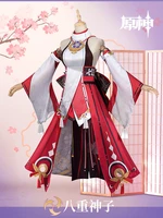 game genshin impact cos yae kamiko clothing inazuma raiden shogun cospaly anime costume female role playing figure suit dress