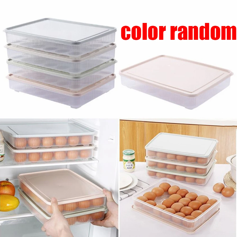 Holder Egg storage box Box Fridge Eggs Plastic Organizer Organiser Household