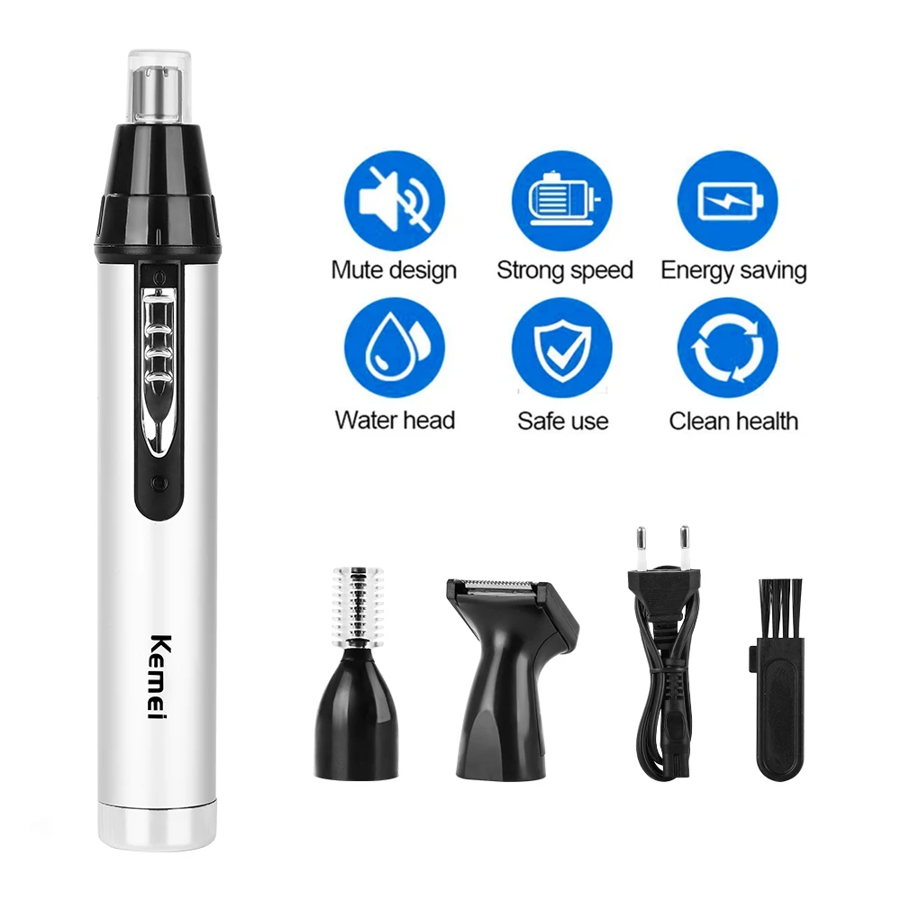 

3 in1 Electric Nose Ear Trimmer For Men Shaver Rechargeable Hair Removal Eyebrow Trimer Safety Product Shaving Machine Face Care
