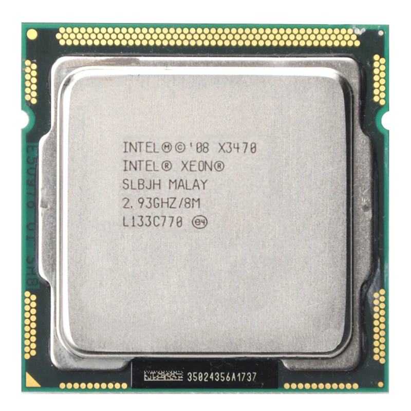Intel Xeon X3470 cpu 2,9 ГГц четырехъядерный 6 Мб 95 Вт серверный разъем LGA 1156 cpu