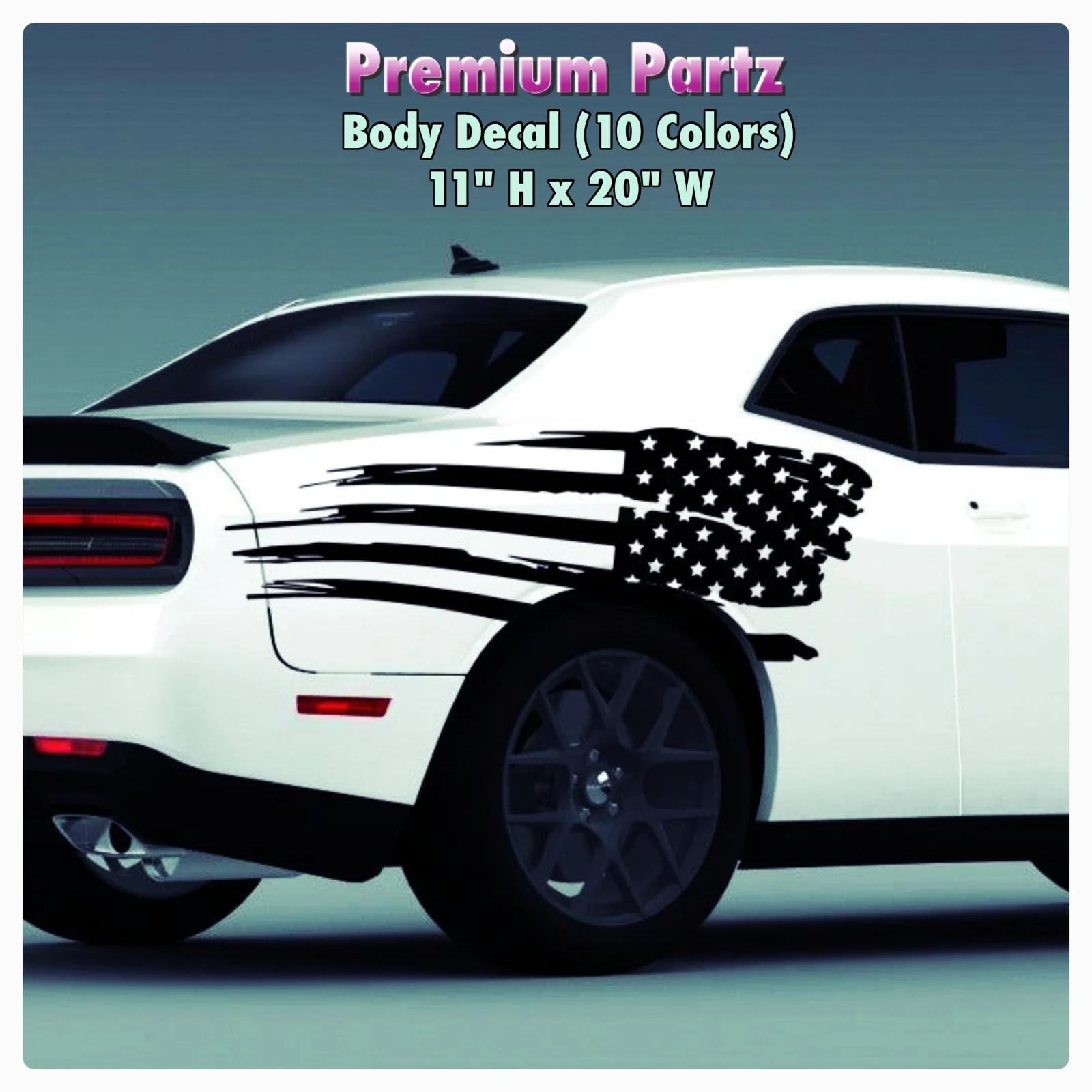 

Наклейка на корпус с флагом Dodge Mopar Challenger Новинка 1 шт. 10 цветов Hellcat Ram (2 шт.)