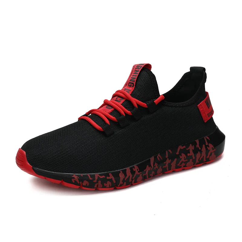 

Fashion Sneakers Men Running Shoes Vulcanized Shoes Air Mesh Men Trainers Super Light Weight Walking Shoes Lace-up Men KH046X