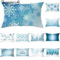 fuwatacchi christmas day cushion cover snow printed throw pillowcases decoratives throw pillow covers for sofa home accessories