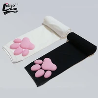 lilico new cute 3d silicone cat claw paw pads gloves long tube soft fingerless fluffy sun protection cool sleeves women girls
