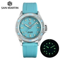 san martin mens sporty dive watch 38mm sapphire original design miyota 8215 automatic movement 20bar water resistant luminous
